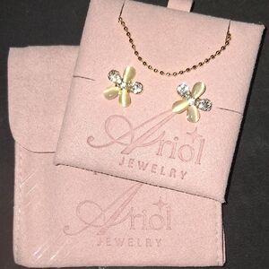 Gold Filled Flower Jewelry Set